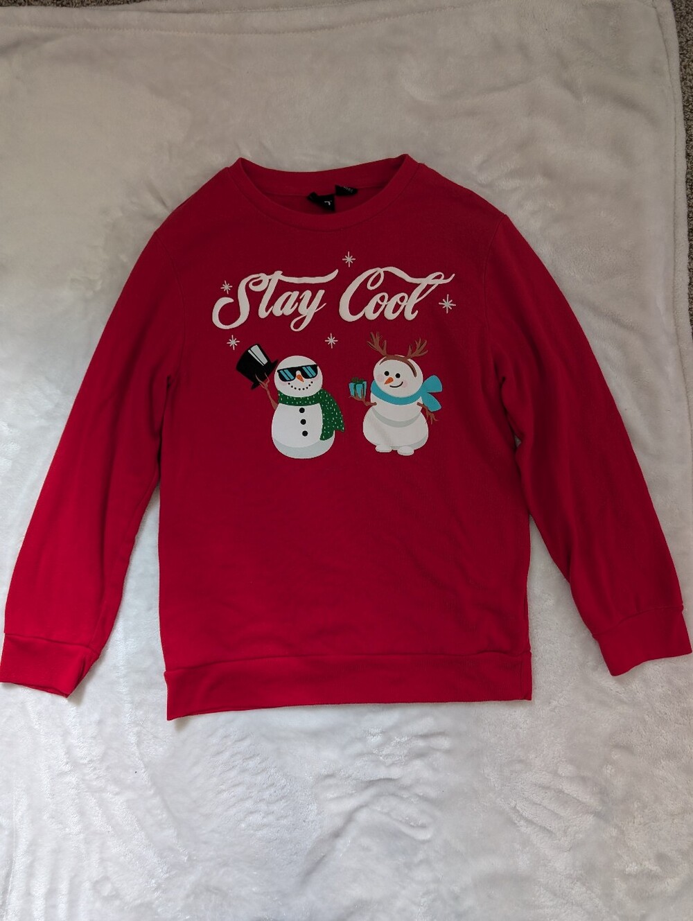 Mad Engine Stay Cool Snowman Christmas Boys XL Sweatshirt
